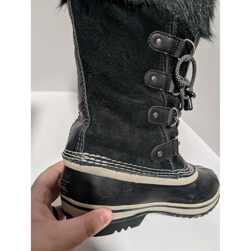 Sorel Women's Joan of Arctic Black‎ Waterproof Winter Snow Duck Boots Size 5